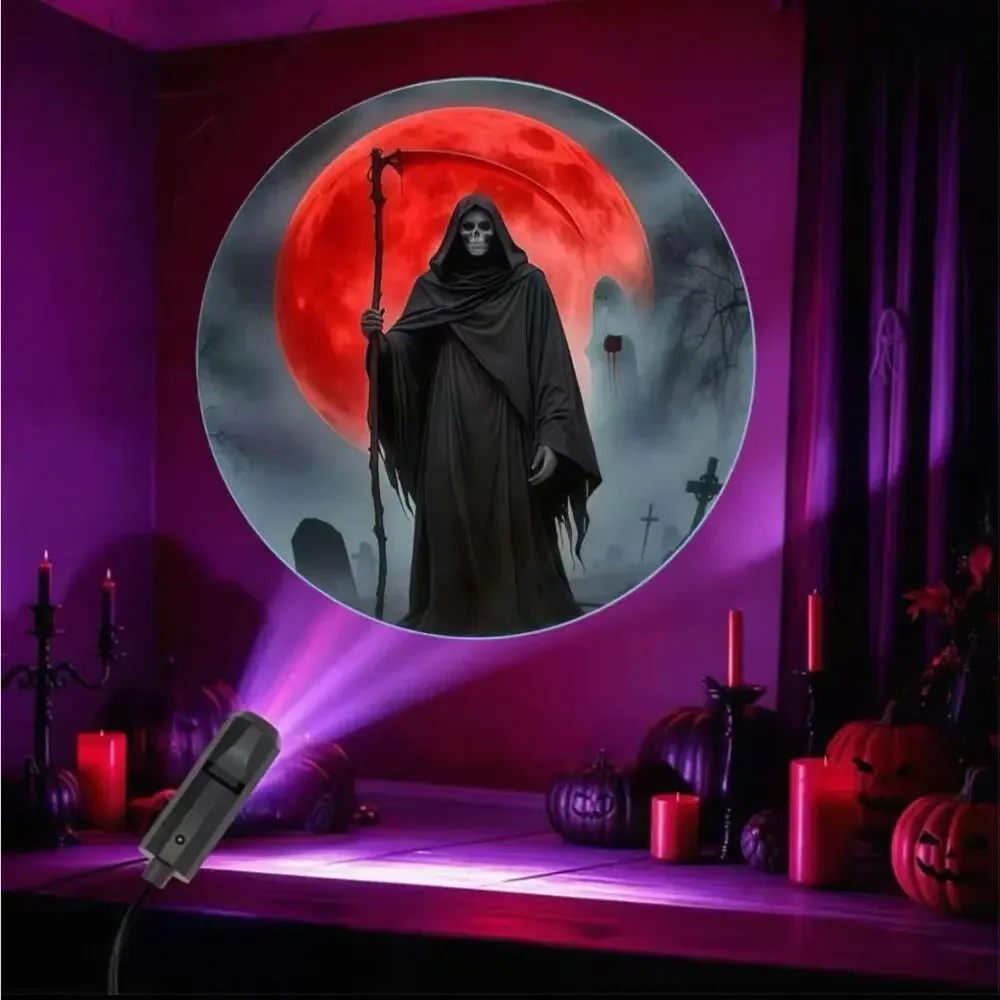 USB 6‑Pattern Holiday Projection Lamp for Party Decor